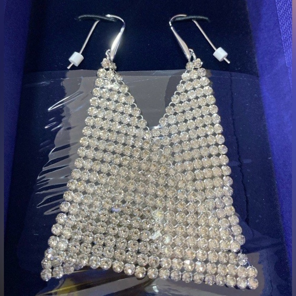 LARGE, STAMPED, RARE, Authentic Swarovski Fit Drop Earrings, 976061. BNIB.